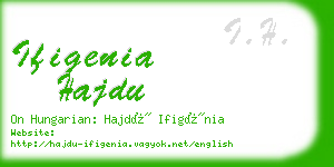 ifigenia hajdu business card